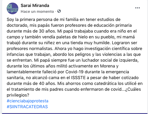almaproletaria's tweet photo. #Cienciabajoprotesta
#SIINTRACATEDRAS https://t.co/iS7JIcmd5l
