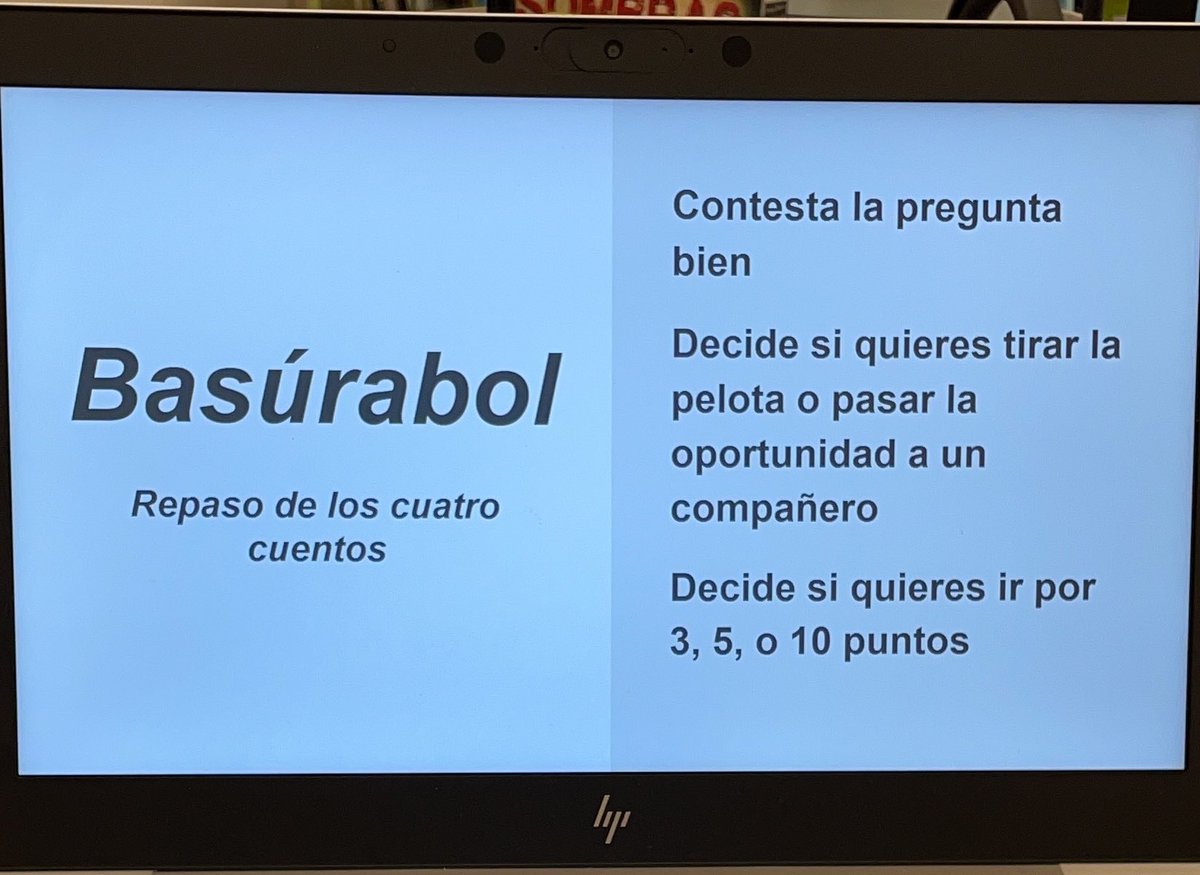 I haven’t been taking photos or posting successes this year because I am *so tired* but we did play versions of basúrabol and unfair dice to review today based on #langchat adaptations and I am SO thankful WL has such a supportive network with fun ideas (and my Ss are too!)