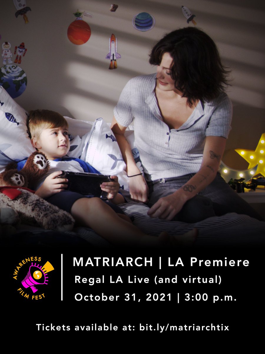 matriarch2021's tweet photo. Come join us for our Los Angeles premiere at @awarenessfest / @regallalive! 🎞🍿 And be sure to use AFF4ALL to get a discount on your ticket (valid through 10/10)! 🎟🎫 https://t.co/bf8pm71SSw

#indiefilm #FilmTwitter #MatriarchFilm #AwarenessFilmFestival #MentalHealthAwareness https://t.co/imh6MFph6g