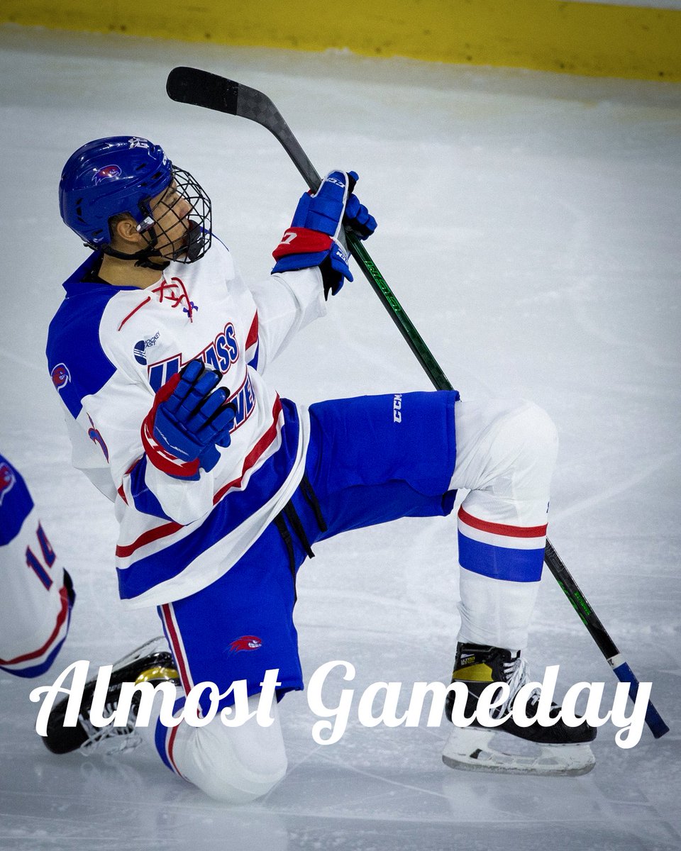 RiverHawkHockey's tweet photo. It’s (finally) almost gameday 😎🤝

#UnitedInBlue | #HockeyEast https://t.co/hoEHXCh8fd