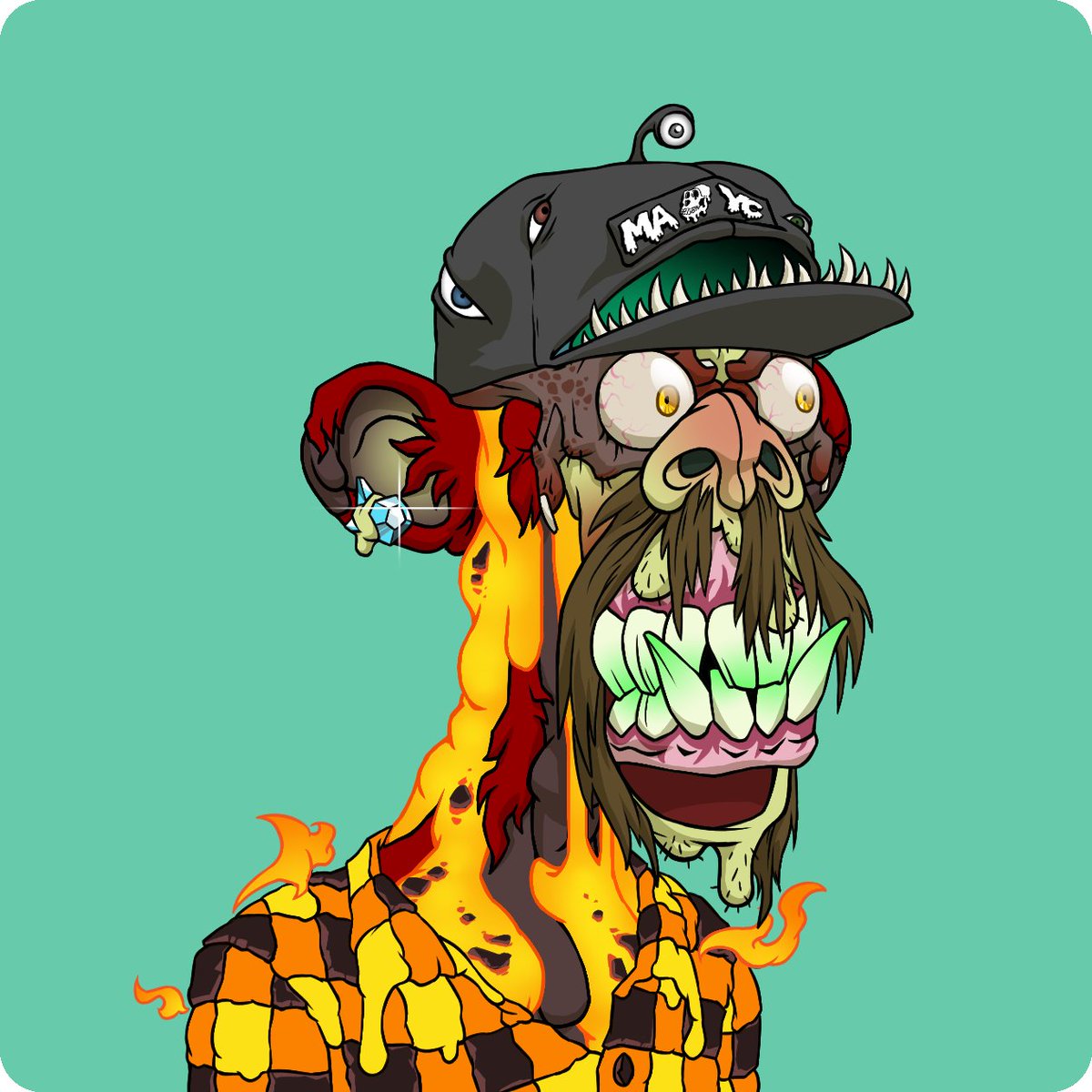 saucy_eth's tweet image. Drank both #MAYC serums and completed the set. @BoredApeYC