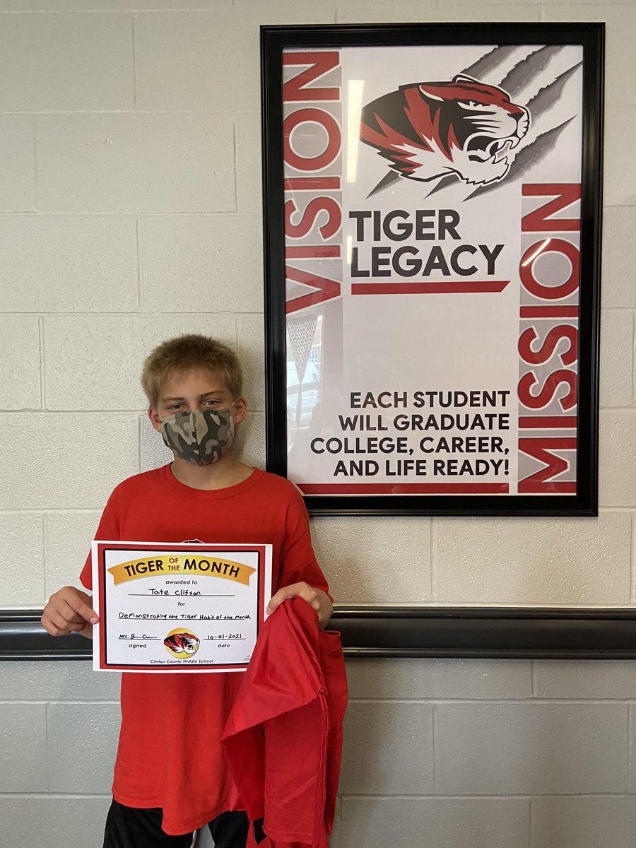 MrsCurran_CCMS's tweet photo. Congratulations to our September Students of the Month! 6th grade: Tate Clifton, 7th grade Kenzy Love, and 8th grade Keegan Gudde. https://t.co/kJ0k0i9gzP