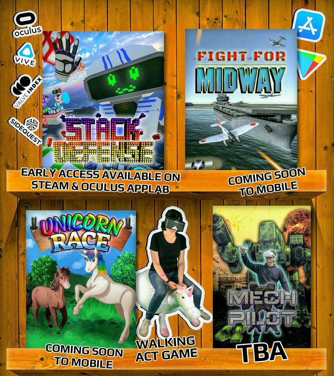 Area1Official1's tweet photo. Watch out for our new games🎊
Play #stackdefense on steam 
#crossplatform #stack #defense #party #coop #vrpartygame #vrgaming #vrgame #virtualreality #coopgaming #vrtournament #vrarena #1on1 #3v3 #4v4 #arcade #stacking #tetris #vrtetris #vraction https://t.co/MOWfUMAwOj