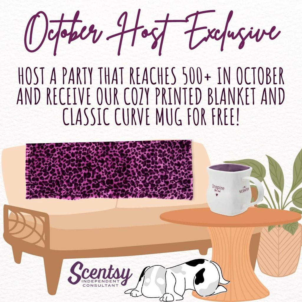 laurajoann76's tweet photo. Hosts earn a free gift with $500 party in October!
#scentsy #earnfreegift #hostaparty

https://t.co/UnkxdAZwnm https://t.co/KJiVk6hr6I