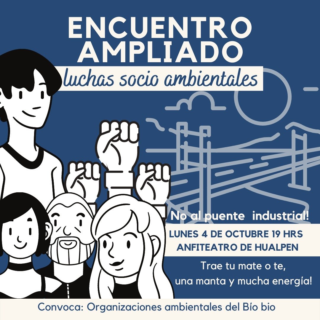 Cuestionemos como se construye comunidad y territorio junto a la urbanización al servicio del extractivismo al medio ambiente. 

*Lunes 4 de Oct 19 hrs*