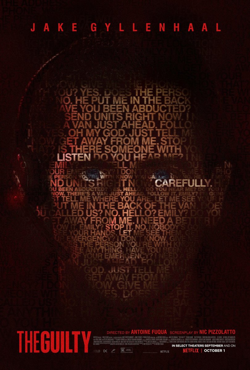 BoldFilms's tweet photo. #TheGuilty - starring Jake Gyllenhaal, directed by Antoine Fuqua - premieres today on @netflix https://t.co/M6DFH4LO9N