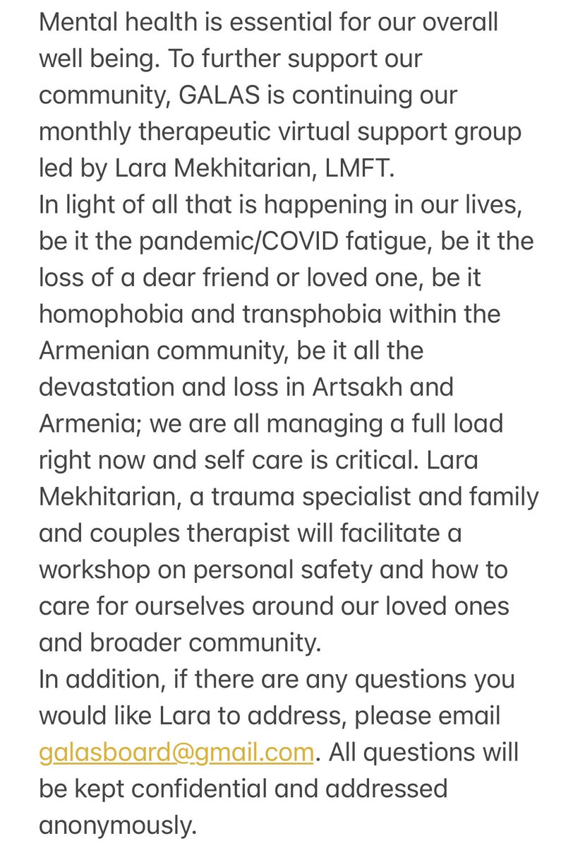 RSVP for GALAS’ virtual therapeutic support group happening on Sat. October 16th @ 11:30 AM: copingtogether.eventbrite.com 🤍
