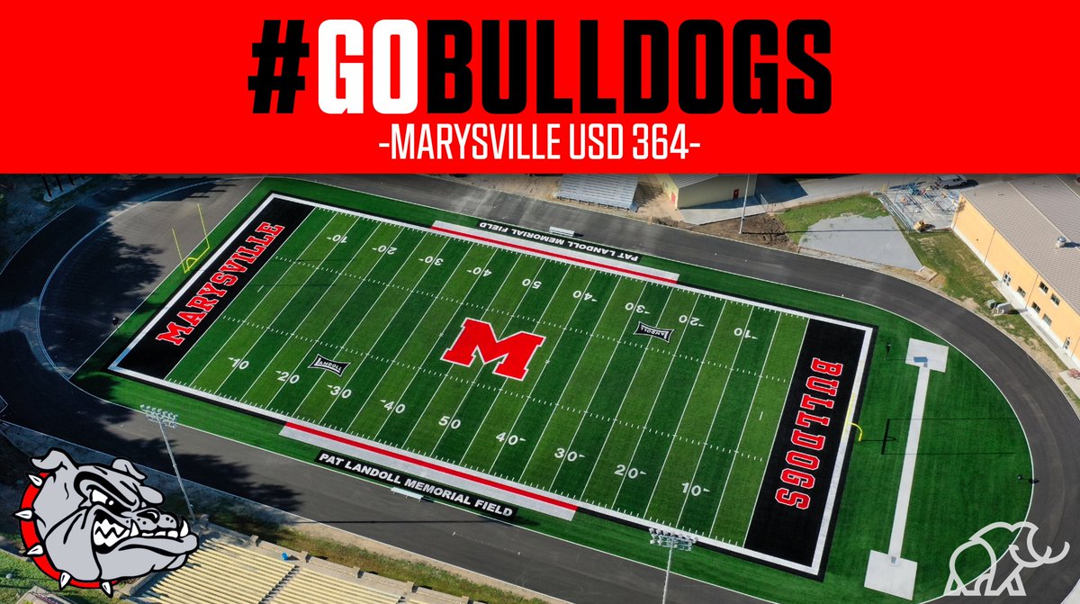 Wishing @MHSBulldogsFB luck tonight in their game against Council Grove on their brand new field! #GoBulldogs #MammothStrong