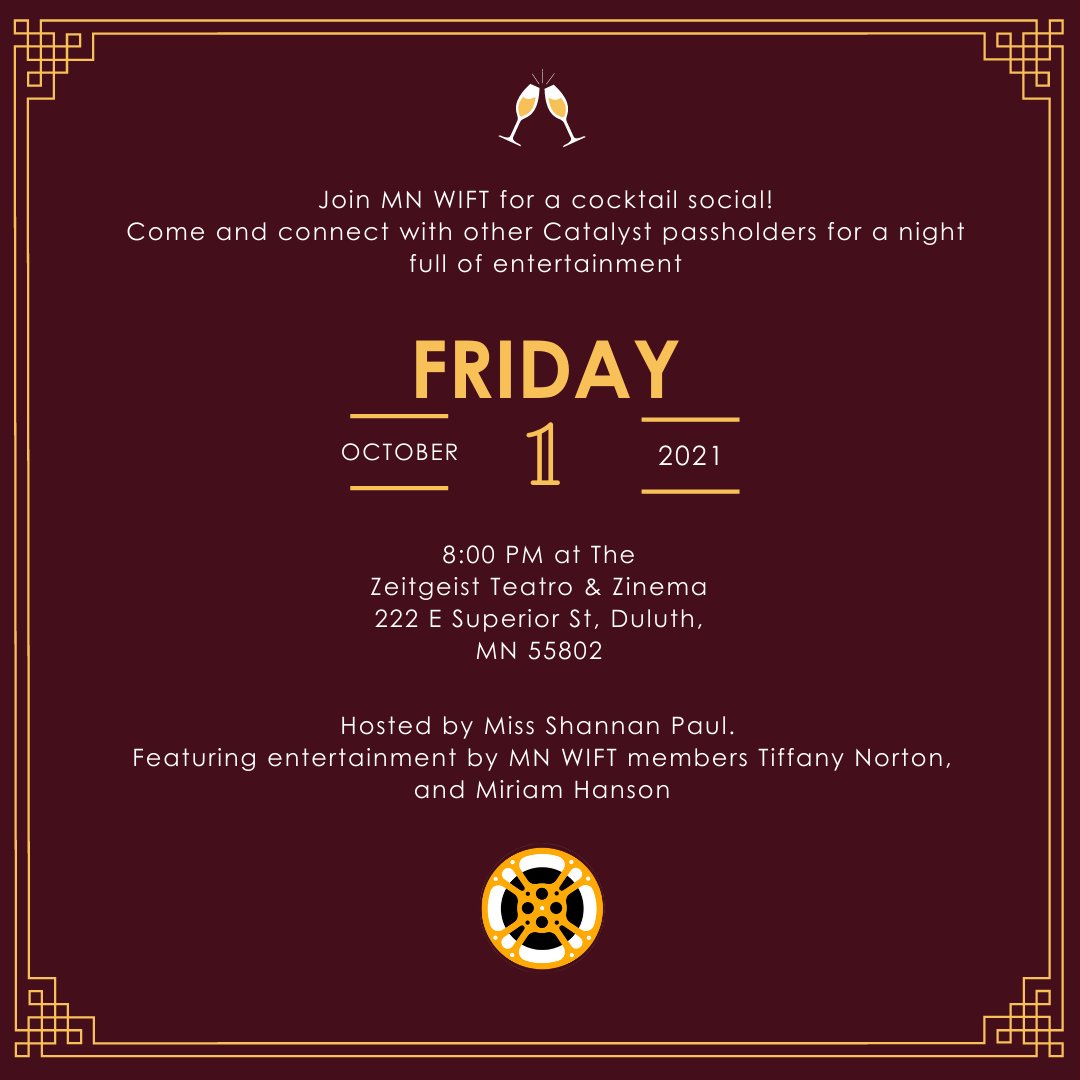 mnwift's tweet image. VENUE UPDATE!

Due to the number of people we are expecting, the MN WIFT cocktail social has been moved to Zeitgeist Teatro &amp;amp; Zinema.

See you tonight at 8pm!
instagram.com/p/CUfyt84l2v1/…