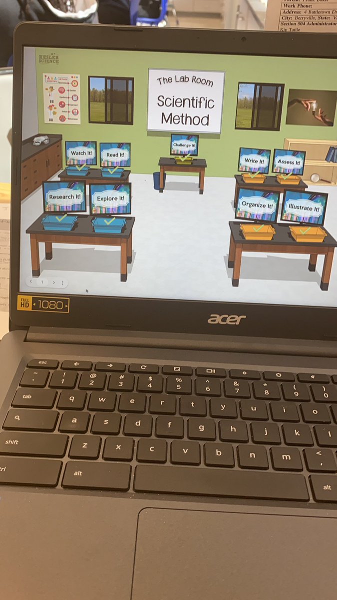 6th graders worked in our digital science lab today, reviewing the scientific method.