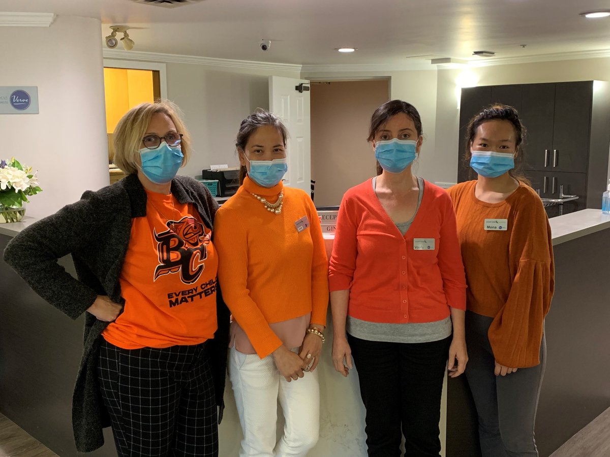 CYGardens's tweet photo. Staff at Courtyard Gardens wore orange to acknowlege National Day of Truth and Reconciliation #Pause  #Listen #Hear #Honour #Respect  #TruthandReconciliationDay https://t.co/qpheKorRdb
