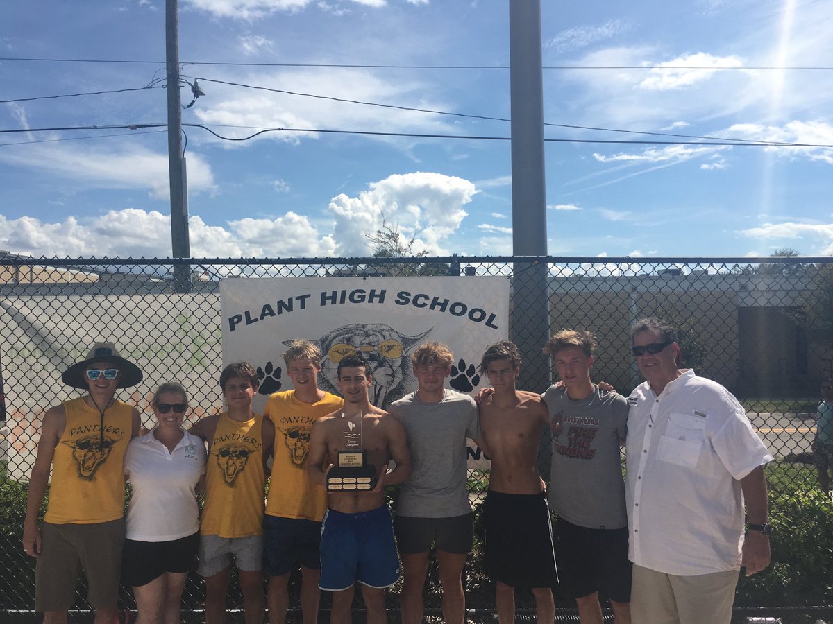 PlantHighSchool's tweet photo. Plant Men Swimming repeats as. County Champions! https://t.co/qjO8aMTXQs