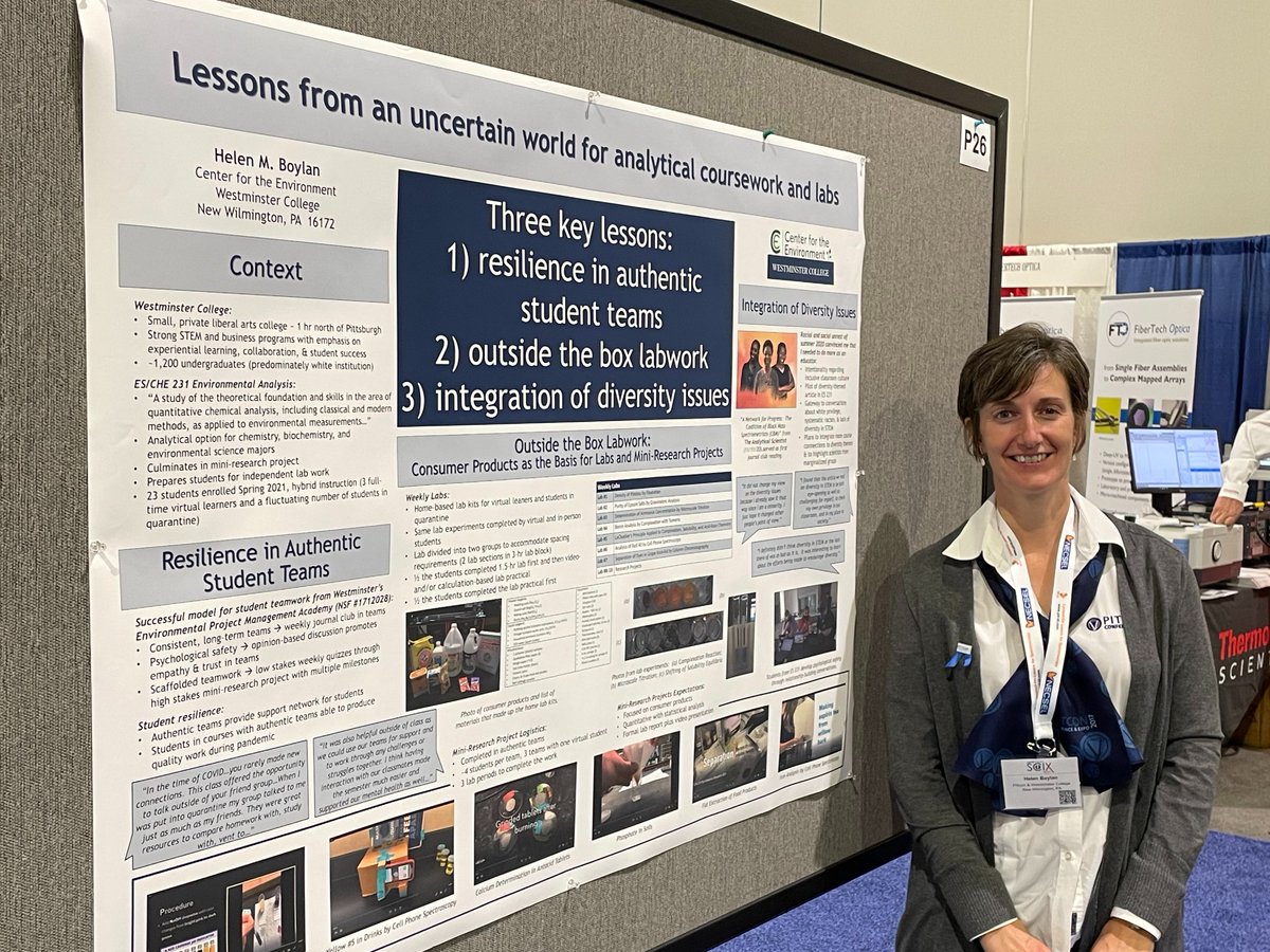 Pittcon's tweet photo. #scix2021 was a success! It was great speaking with current and new Pittcon exhibitors &amp; speakers, and Professor Helen Boylan from @westminsterpa (also our Marketing Committee Chair) presented a poster! We’re proud of our partnership with @FACSSnetworking. https://t.co/gGq7fGBmOh