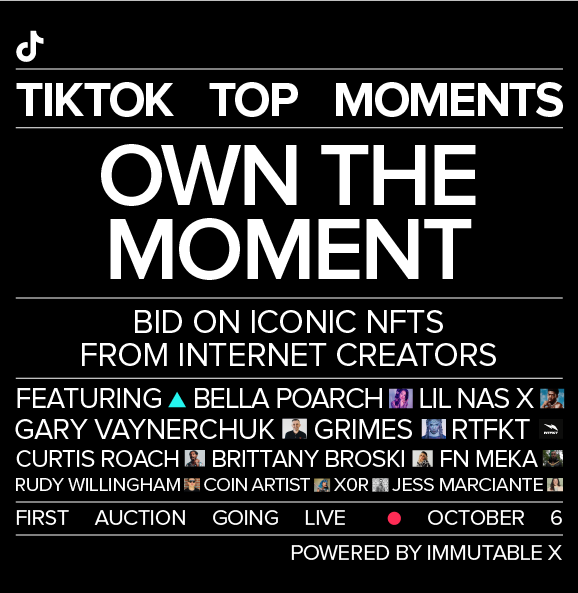 ETHER_Archive's tweet photo. @tiktok_us launching #Ethereum NFTs called "TikTok Top Moments" from @LilNasX, @garyvee, and Grimes 

"Own a moment that broke the internet." Said #Tiktok

Bullish for #ETH ecosystem 🚀🔥 https://t.co/HOKKfAkhU8