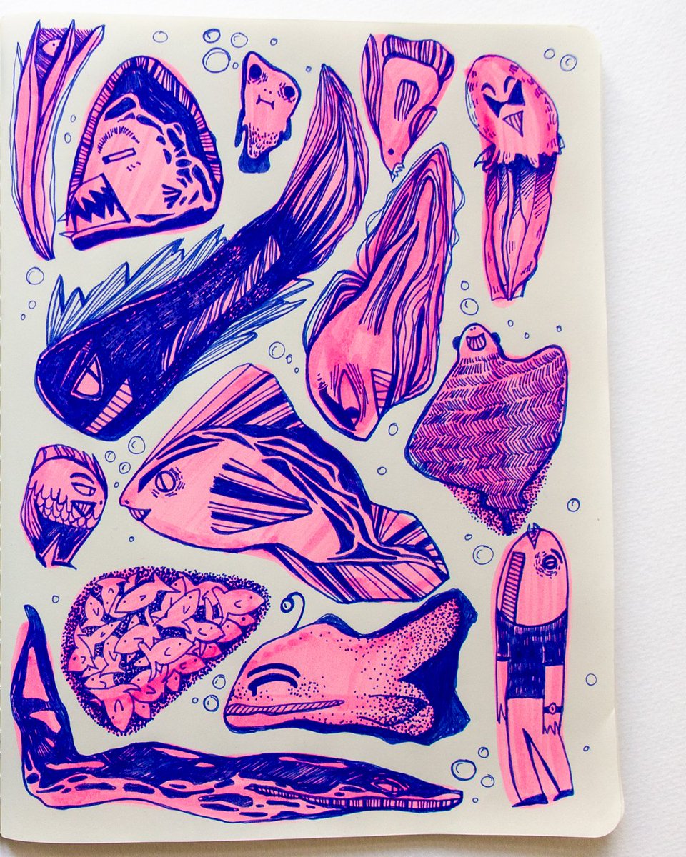 karrraas's tweet image. Es ist Oktober, ihr wisst was das heißt Freunde: Der #inktober geht in eine neue Runde! Ich werde weiter machen mit dem #shapegame und nach meiner eigenen Liste arbeiten. Das erste Wort ist &quot;Fish&quot;. #inktober2021 #inktober2021day1