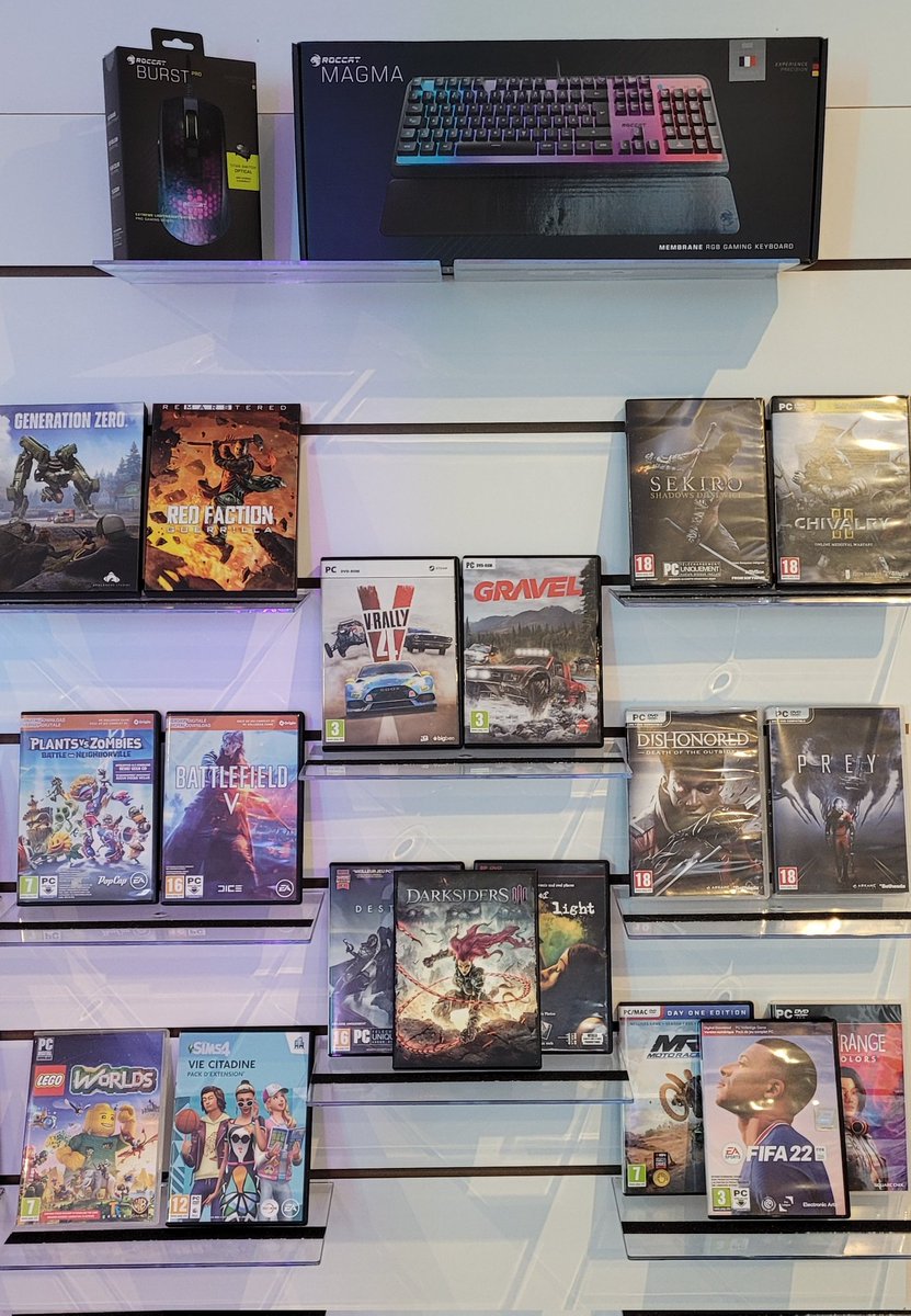 VBrumath's tweet image. Joueurs PC ! Votre rayon est aussi mis en valeur avec de fabuleux jeux ainsi que des claviers et des souris pour une meilleure performance gaming ! A vos écrans !
Disponible dans votre boutique VR Game 🎮 !!!