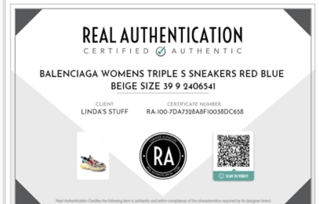 @Real_Is_Better Not true, i purchased a @BALENCIAGA triple S authenthicated by you, and end up being fake Balenciaga’s. Asked for a revision and never respond. Couldn’t return the item to @LindasStuff