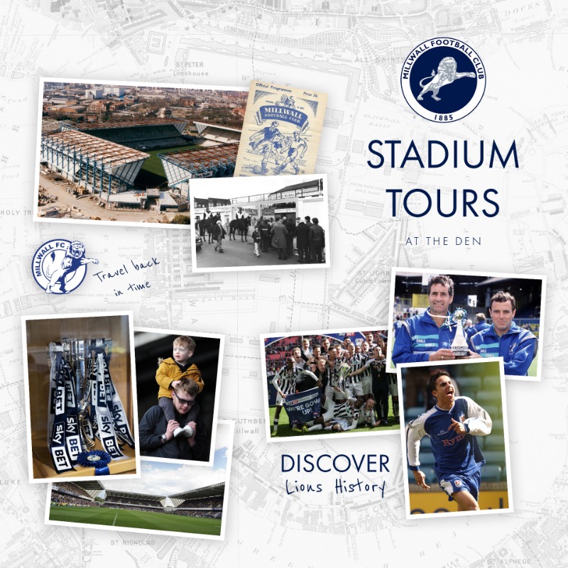 MillwallFC's tweet photo. 🤔 Fancy some Stadium Tour tickets?

🔄 Retweet this tweet and follow @MillwallFC to be in with a chance!

#Millwall