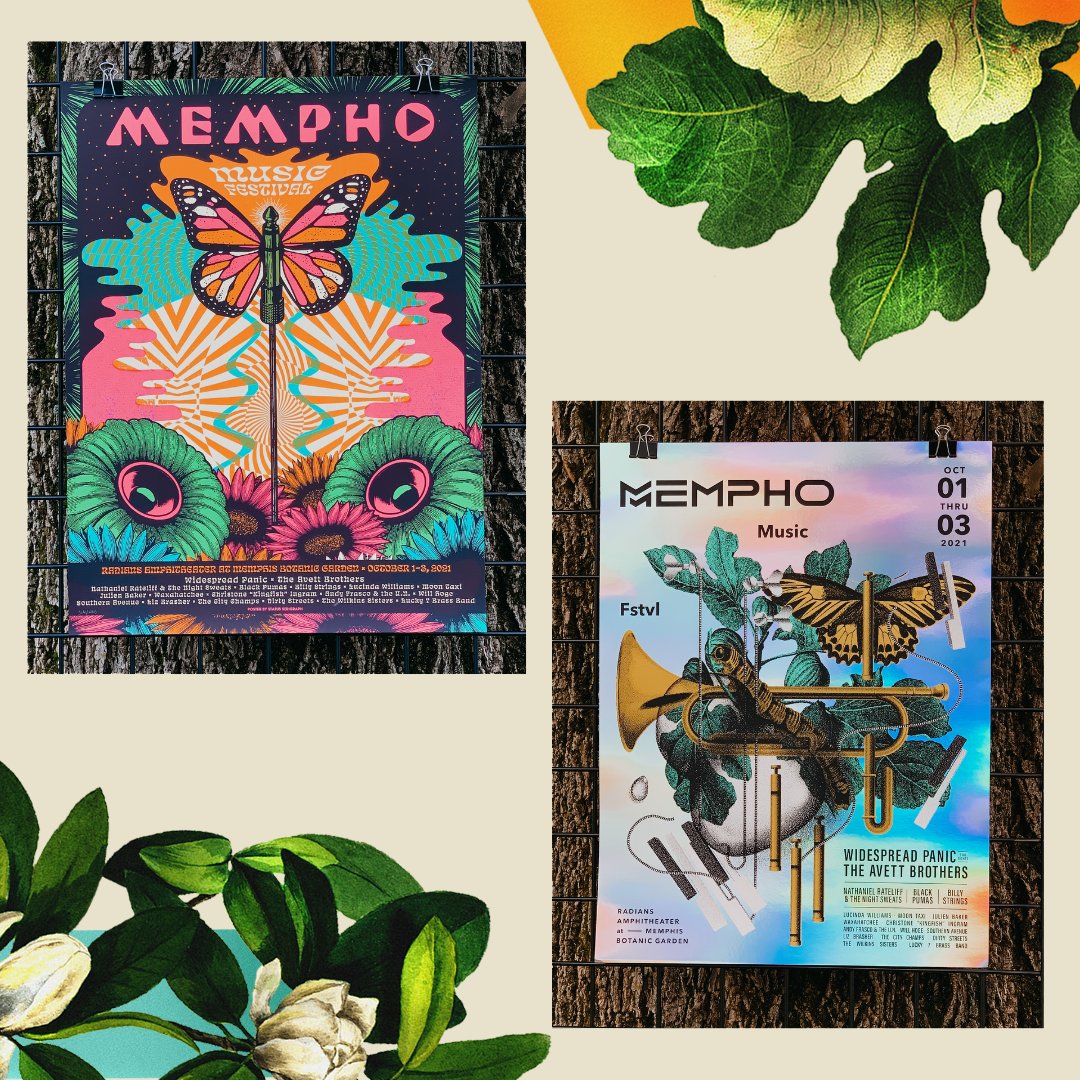 MemphoFest's tweet photo. Here's the #MemphoFest Merch Preview! All clothing merchandise was designed by @sfer_art . Also, available are two show posters. One by @statusserigraph that will be sold in a foil and a matte &amp; the other by @sfer_art sold in foil. https://t.co/pGH1JEMFVN