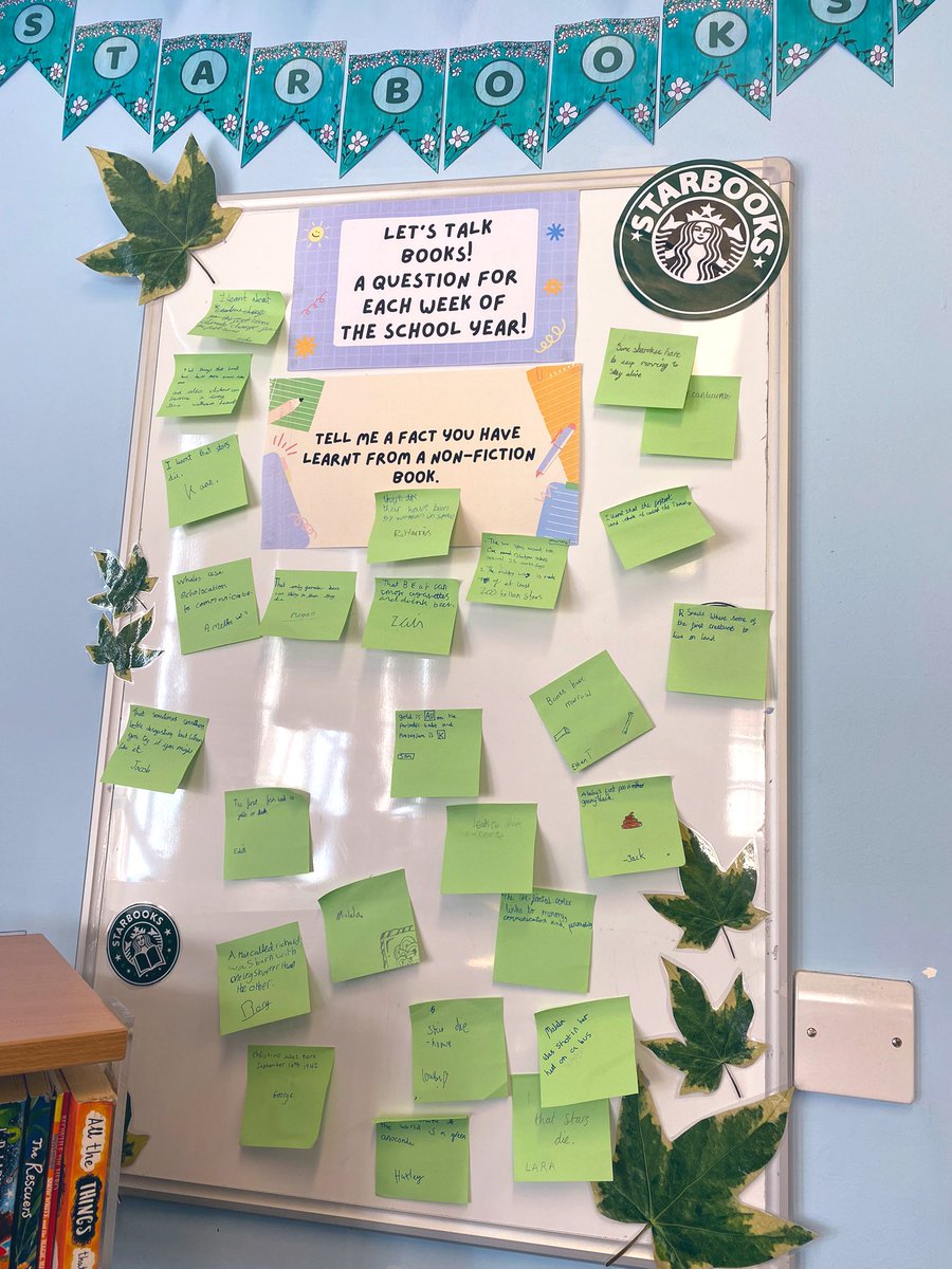 CassHT's tweet photo. Book Talk has been so successful in my class this year. They love finding out what the question is each week &amp; sharing their answers. I’d love to know if you’re using my questions &amp; what the kids responses have been🖤 #booktalk #readingforpleasure https://t.co/S36YSvbXaA