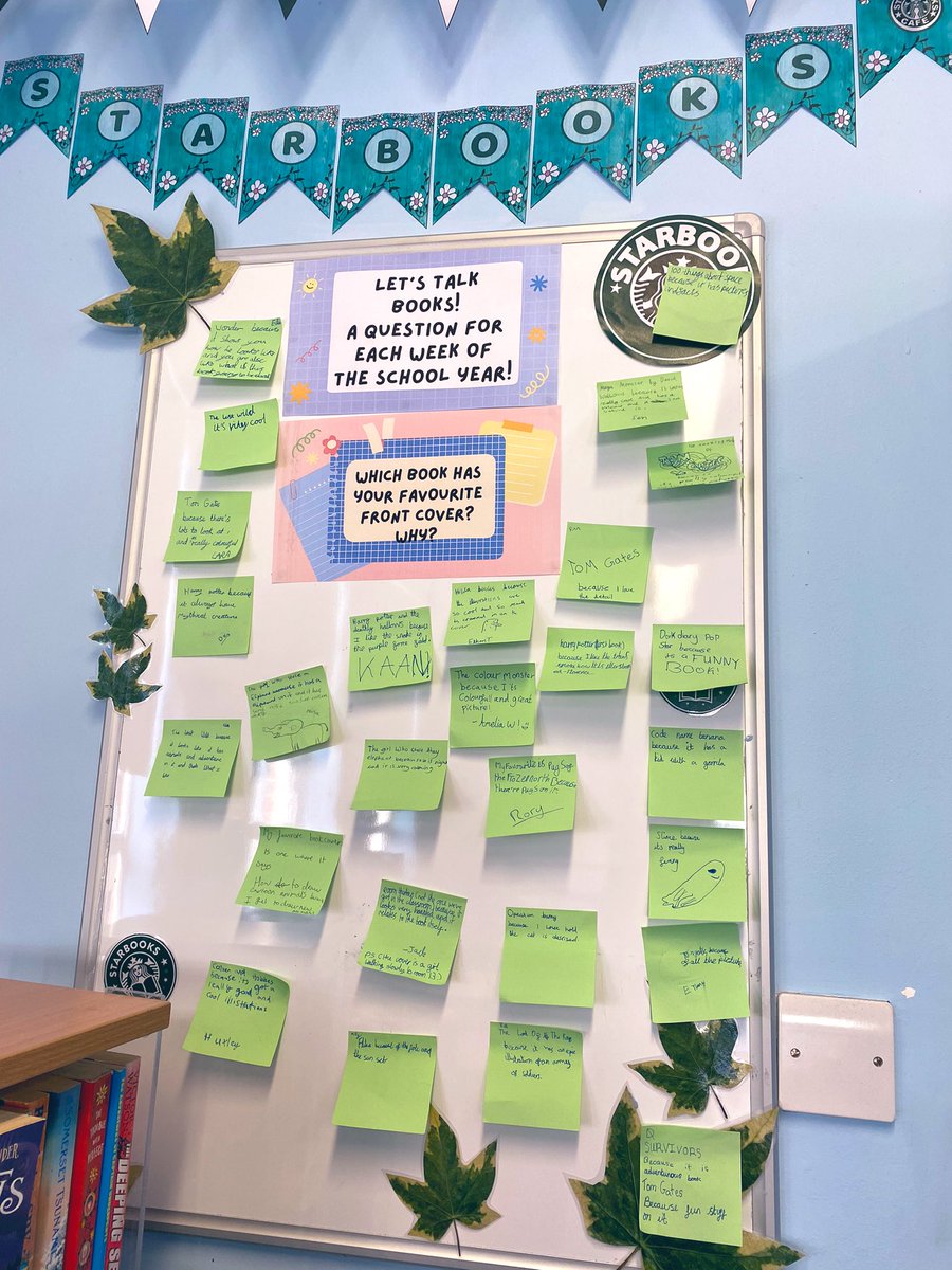 CassHT's tweet photo. Book Talk has been so successful in my class this year. They love finding out what the question is each week &amp; sharing their answers. I’d love to know if you’re using my questions &amp; what the kids responses have been🖤 #booktalk #readingforpleasure https://t.co/S36YSvbXaA