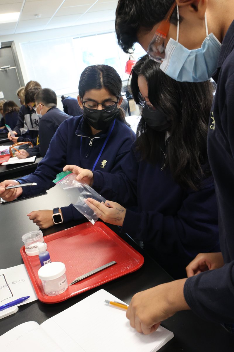 glenlyonnorfolk's tweet image. The Grade 7s recently took part in a Ziploc Bag Lab where they were investigating chemical reactions. The purpose of the lab was to observe chemical reactions, and determine the difference between reactions that give off heat and reactions that absorb heat. 

#grade7 #ibscience