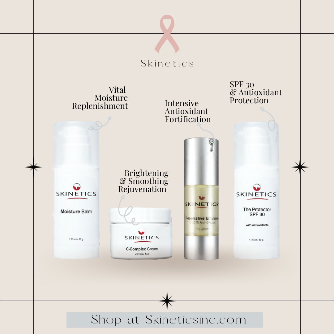 Skinetics's tweet photo. Get 10% off these 4️⃣preventive skincare products when you shop in the month of October - Proceeds will be donated to support breast cancer awareness 🎗💗 
-
Call to buy📲 (714) 538-6072
Shop at: https://t.co/i2ZorgTPdT https://t.co/m9BNku43H1