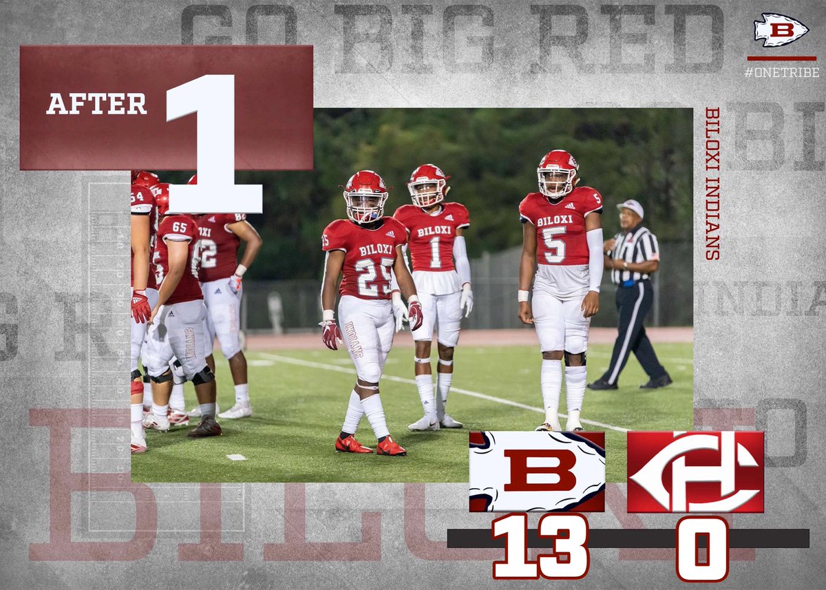 BiloxiFB's tweet photo. After 1 Quarter of Play. . .

#BlxIndianNation | #OneTribe🏹 https://t.co/zfvzxTWqvS