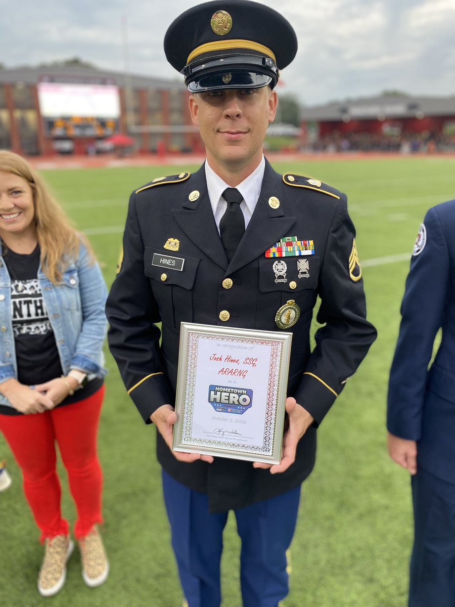 CPF recognitions at tonight’s game! <a href="/PanthersCPF/">Panther Foundation</a> <a href="/fabandt/">FAB&T</a> 

Real Proud of Real Panthers and Hometown Hero! Lindsay Hague and Josh Hines, SSG ARARNG.