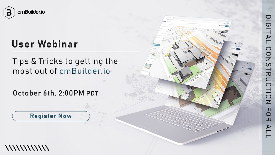 Exciting news! Helping you get more from cmBuilder and as a part of our "Digital Construction for All" educational series, we are hosting -"User Webinar: Tips &amp; Tricks to getting the most out of cmBuilder" 

Save your spot! Register here - cadmakers.zoom.us/webinar/regist…