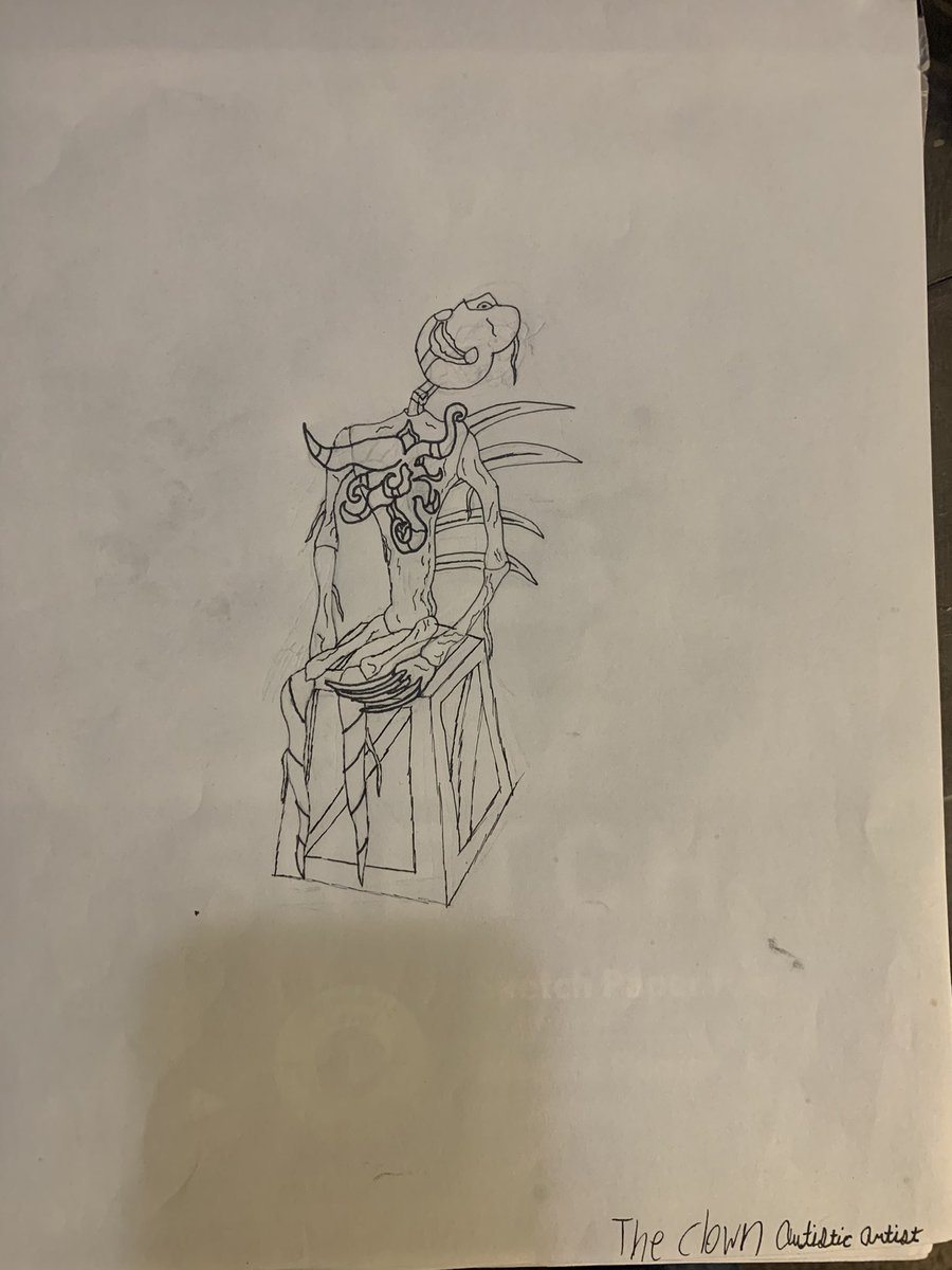 AutisticArtist4's tweet photo. Day 1 of inktober!! Meet my puppet animatronic, The Clown!
(I’ll be posting lore when I finish his picture after October!)
#inktober #poptober2021 #art #ink #pen #drawing #animatronics #fnaf #theclown #fivenightsatfreddys #artist #autisticartist https://t.co/cWbBevCzy2