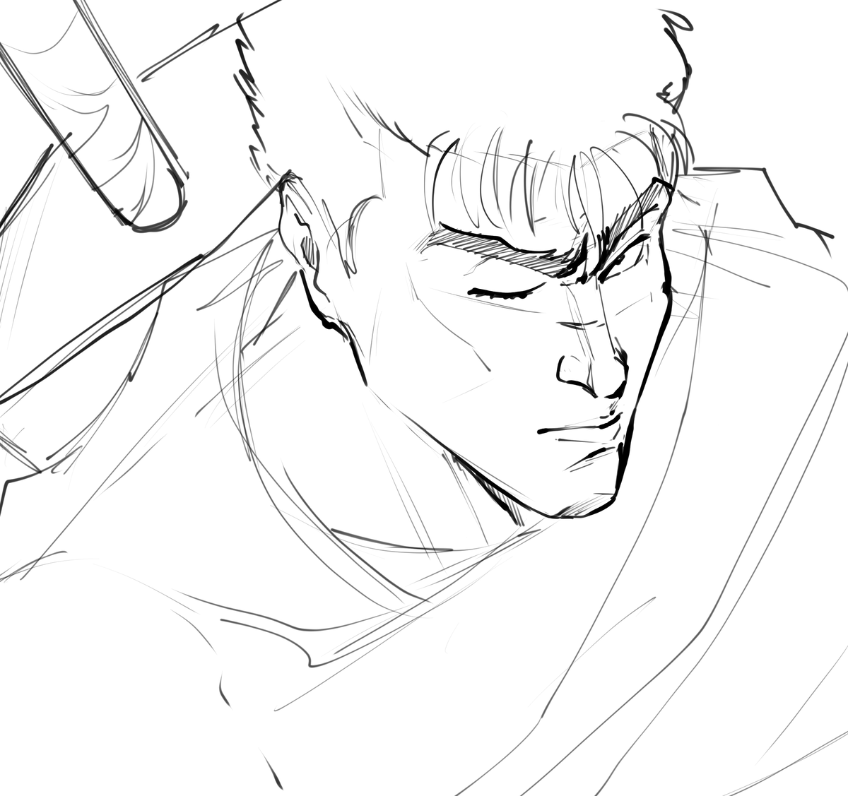 trying to draw guts and griffith (i failed) 