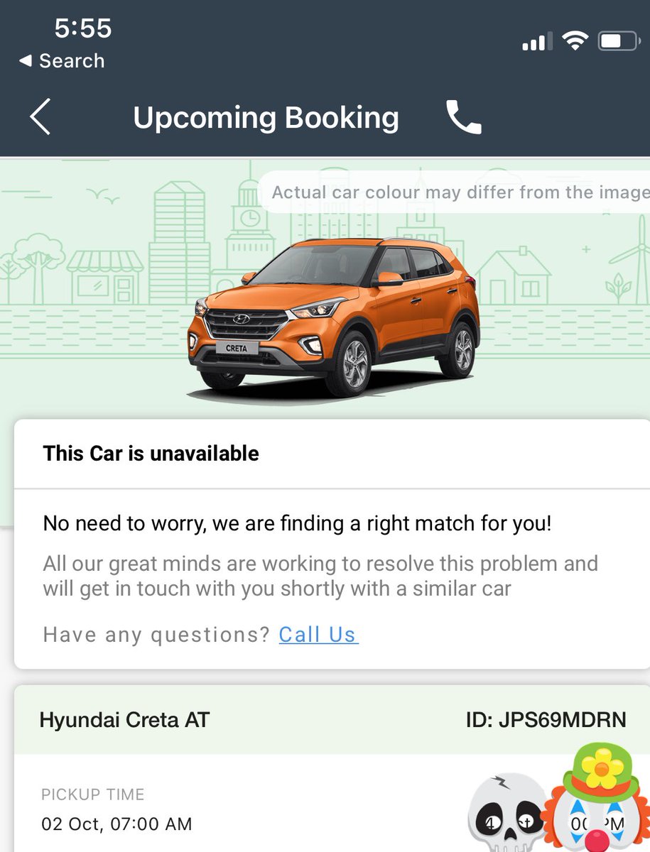 allanjmathew's tweet photo. Dear #zoomcar, thank you for calling me an hour prior to say ‘good morning, your booking is canceled’ I’m sure this might have been covered in your T&amp;C. And you can happily live ever after coz my plans have gone down the drain but who cares right @morang ? https://t.co/SnQSgdZsCT