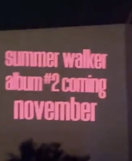 🚨| Summer Walker announces her second album drops in November.