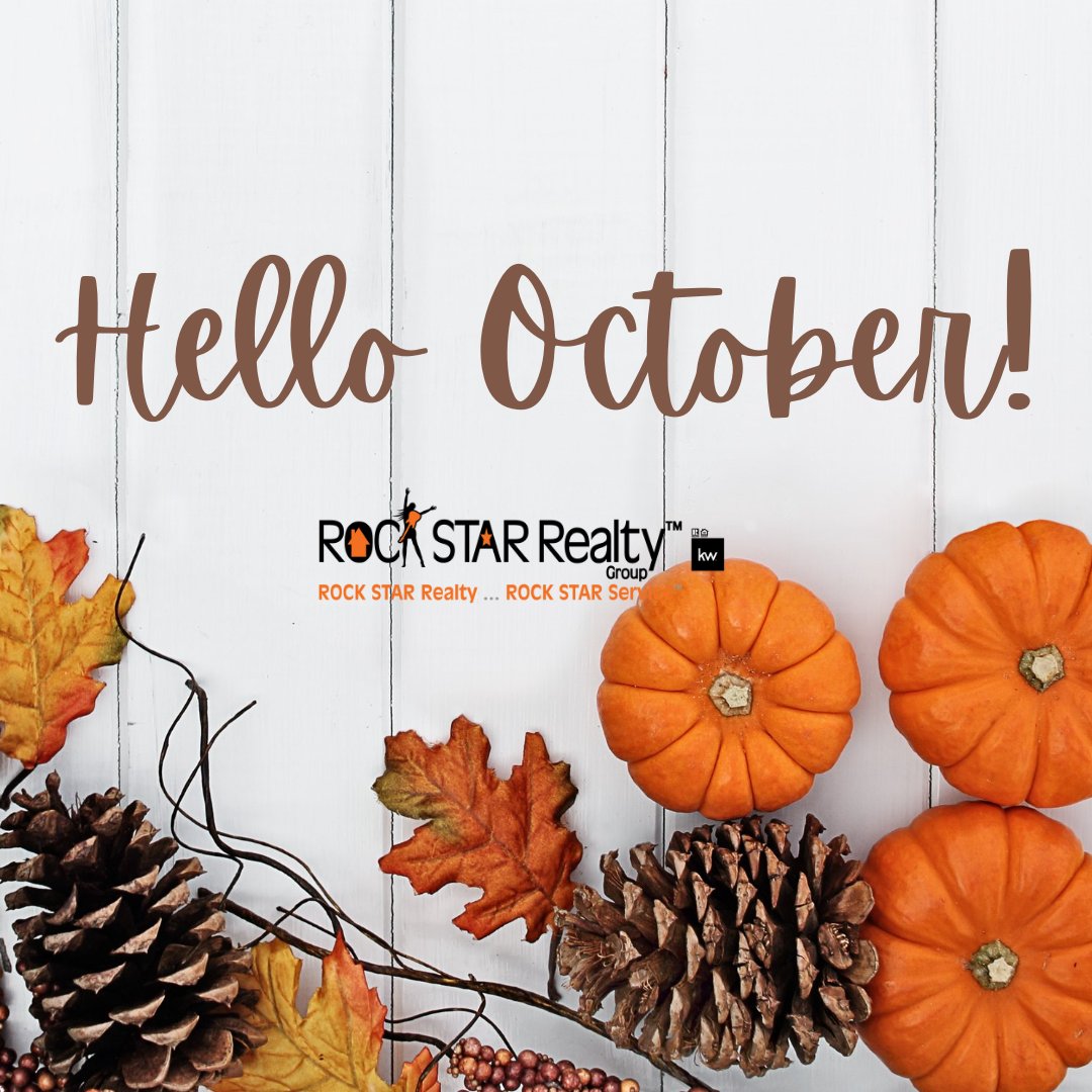 Why hello spooky season! We are ready for everything pumpkin spice &amp; nice! 
•
• 
• 
#ROCKSTARRG #KWMetroCenter #RealEstate #october #fall #fallseason #spookyseason #hellooctober #pumpkinspice #everythingnice