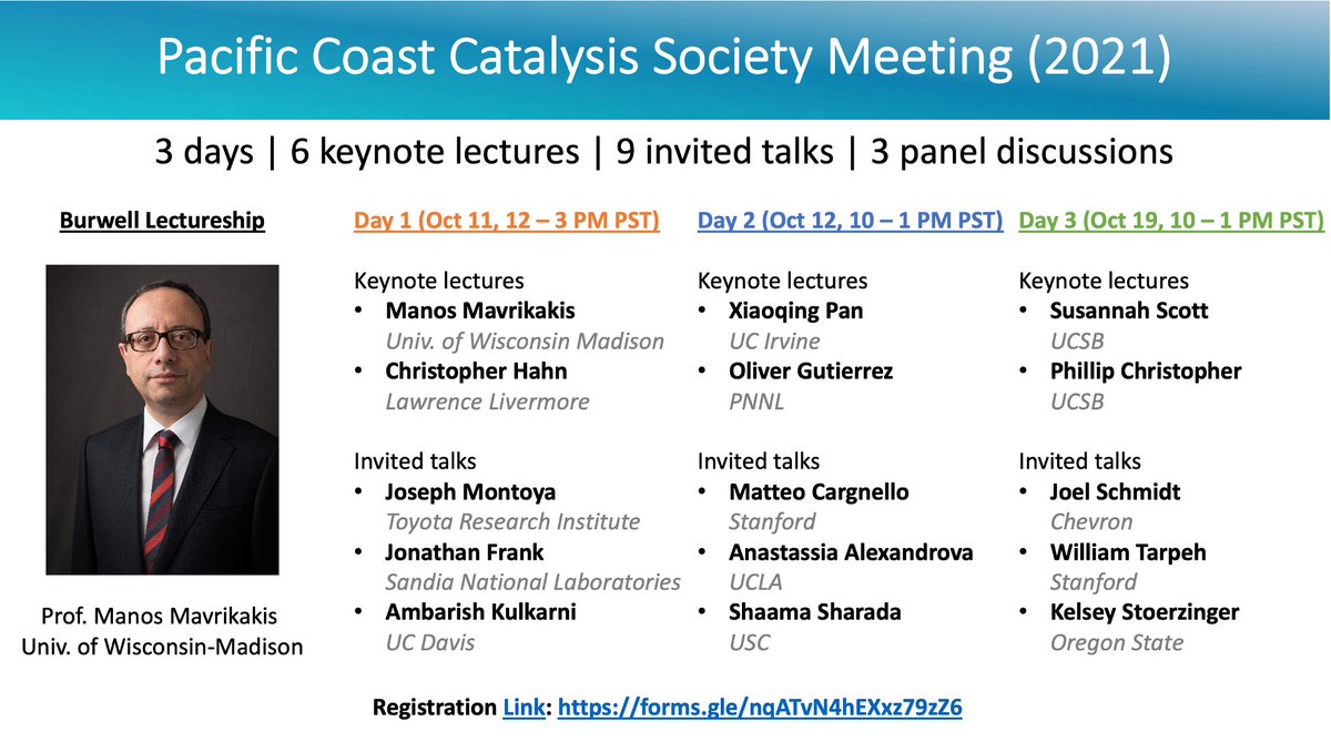 Ambar Kulkarni (@mlclr_origami) on Twitter photo Announcing the 2021 (virtual) PCCS meeting!!
When? Oct 11, 12, and 19
Who? A diverse array of speakers that span a variety of research topics, faculty ranks, and institutions
Registration? forms.gle/nqATvN4hEXxz79…
<a href="/ACSCatalysis/">ACS Catalysis</a> <a href="/NatureCatalysis/">Nature Catalysis</a> <a href="/NAMCATSOC/">NAMCatalysisSociety</a> <a href="/J_A_C_S/">J. Am. Chem. Soc.</a> <a href="/ChemCatChem/">ChemCatChem</a> Announcing the 2021 (virtual) PCCS meeting!!
When? Oct 11, 12, and 19
Who? A diverse array of speakers that span a variety of research topics, faculty ranks, and institutions
Registration? forms.gle/nqATvN4hEXxz79…
<a href="/ACSCatalysis/">ACS Catalysis</a> <a href="/NatureCatalysis/">Nature Catalysis</a> <a href="/NAMCATSOC/">NAMCatalysisSociety</a> <a href="/J_A_C_S/">J. Am. Chem. Soc.</a> <a href="/ChemCatChem/">ChemCatChem</a>