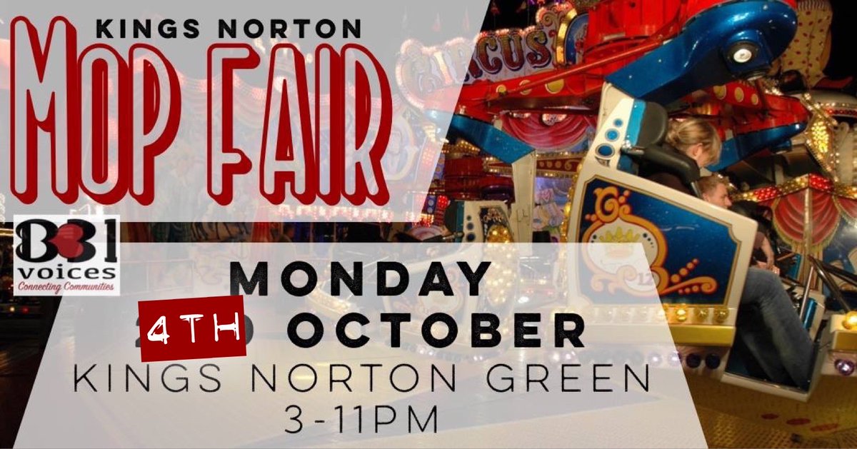 B31Voices's tweet photo. Who fancies a MOP FAIR then?!๐
#KingsNorton #mopfair #Birmingham https://t.co/Av5GEYLIUe