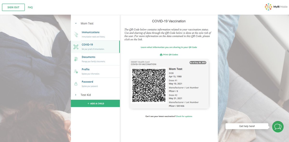 stc_health's tweet photo. MyIR Mobile users can now verify their #Covid19 immunization status using SMART Health Card QR Codes! Sign up for free today. 📲 #tech #qrcode #CovidPassport #CovidVaccine 

https://t.co/Q6E33VEwF3 https://t.co/gxNGBdPx1k