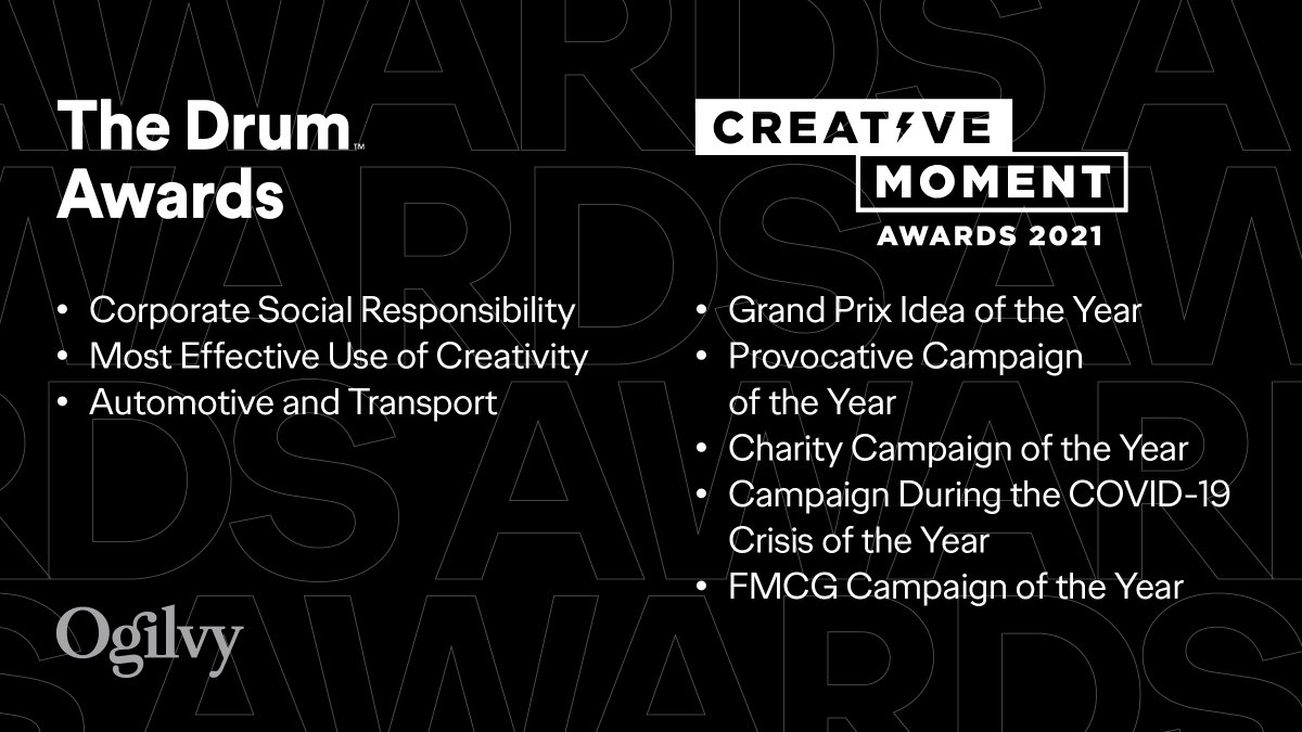 Ogilvy's tweet photo. Last night was a big night for @OgilvyPR. Our teams scooped up awards across BOTH @TheDrum Awards + @CreativeMoment_ Awards. Congrats on a stellar performance! 👏 🔥
#BorderlessCreativity
#TheDrumAwards #CreativeMomentAwards https://t.co/IshU0BCyio