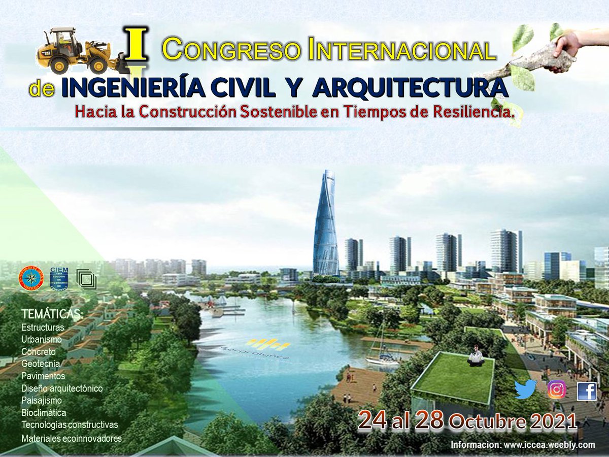 atayl21's tweet photo. Menos de 1 mes para el ICCEA 2021, la gran cita de la Construcción Sostenible. Del 24 al 28 de Octubre en modalidad 100% virtual.
@la_patilla @DolarToday @ElOrientalMon @elPeriodicoDM @pasionpaisve @IngeChispudo @IngenieriaHOY @MonagasVision #WorldGBC #Construccionsostenible https://t.co/hfDjzxVldb