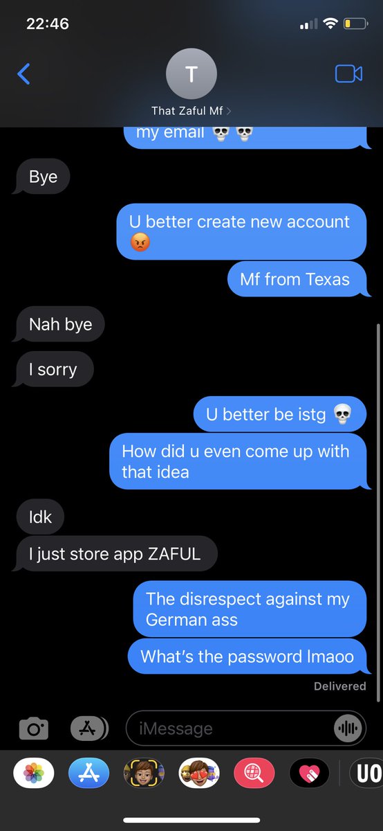 WhoopMaAss's tweet photo. This is literally the funniest shit ever. Someone uses my mail for an online shop and left his number there. Guess who msged him 💀 https://t.co/20dMgvjrTi