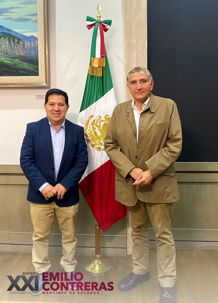 EmilioCMDE's tweet photo. Tuve la oportunidad de ser recibido por el Lic. Adán Augusto López Hernández @adan_augusto , titular de la @SEGOB_mx del Gobierno de la República. . 

Agradezco su amistad de siempre y valoro haber conocido el salón Juárez y otras áreas de esta importante Secretaría de Estado. https://t.co/ahrBamcKwp