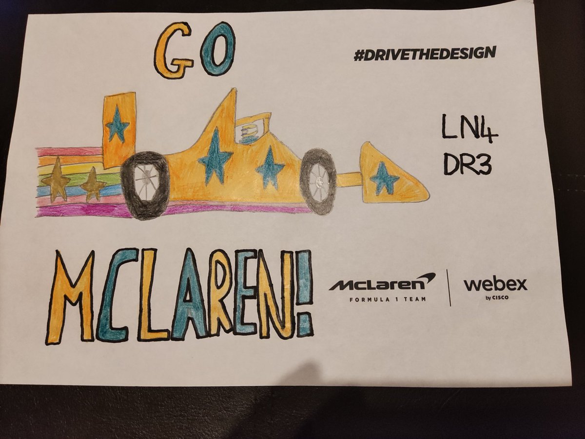 Lyla has been selected in the top 10 (out of over 1000) in a competition to design a flag for McLaren F1. If you have Instagram, a spare few minutes and like her entry, could you please vote for it (on their Instagram story)? instagram.com/stories/mclare…