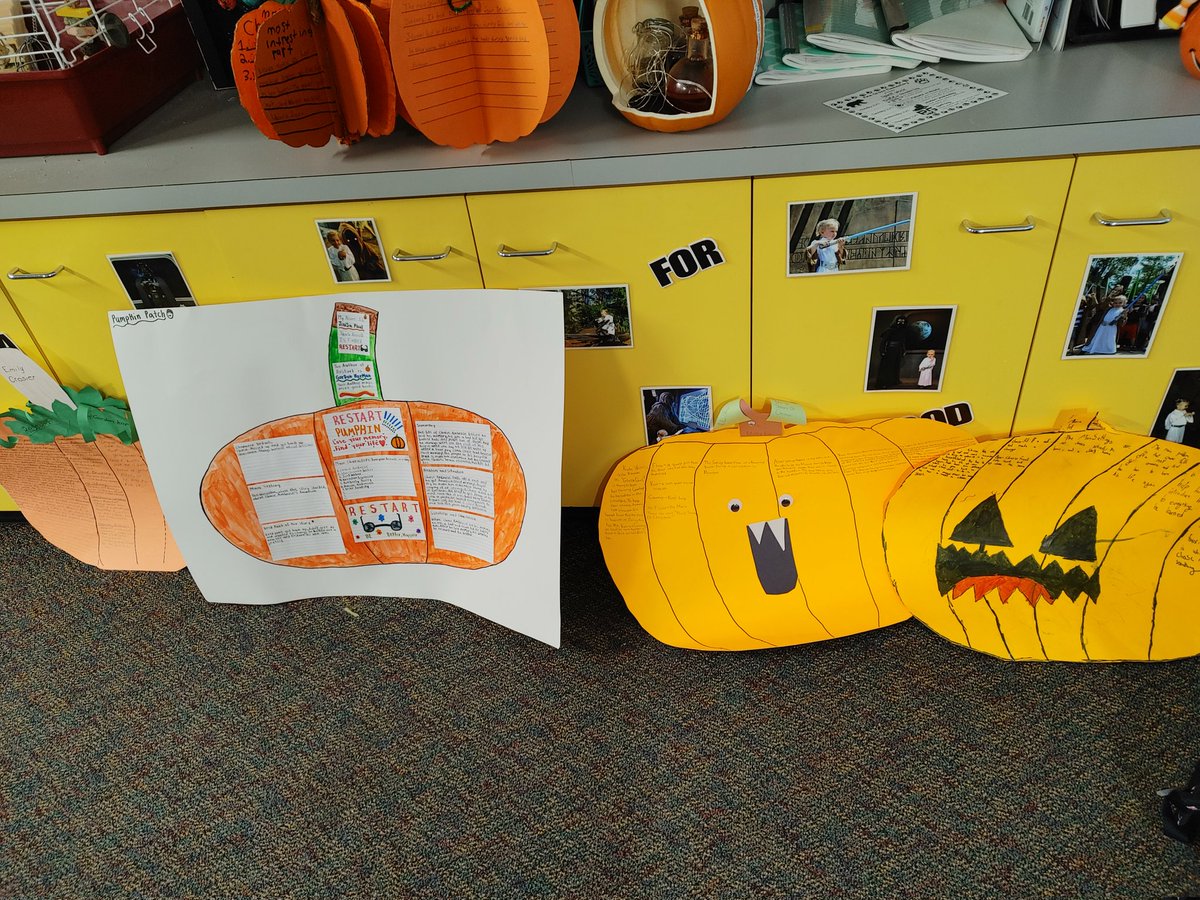 MsKinghasClass's tweet image. Creative #pumpkins to add to our patch and #tyedye day for #ditchtheduds