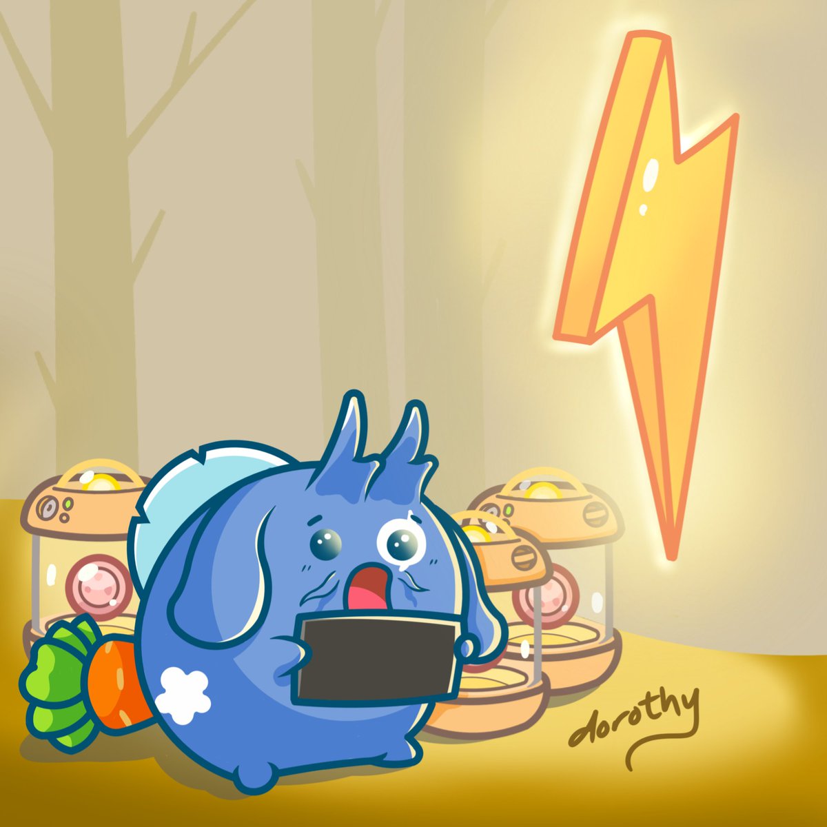 asdfghjklriri's tweet photo. AxieTober Day 2: Energy⚡

More Axies, more Energy!
I miss drawing Mahal Kita of @GeometricCAN🤗💙
@AxieInfinity @GSSquad_Axie 
#AxieInfinity #Axietober https://t.co/z3IWeQKXes