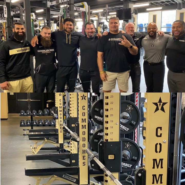 DynamicFandS's tweet photo. Our team visiting Vanderbilt University to check on our recent install of these magnificent racks--which include our new easy-to-adjust Athletic Training Arms with ultra-smooth operation.
#AnchorDown #MoreStrengthPerSQFT #DynamicTeam #DynamicQuality https://t.co/fMTNylqdNx