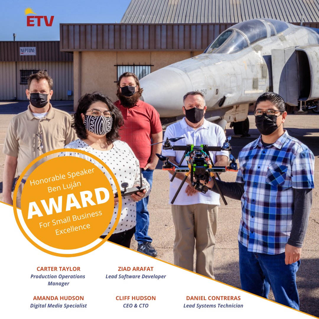 ETVAmerica's tweet photo. We're honored to be featured in NM Small Business Assistance (#NMSBA) Perspectives 2020. We also received the Honorable Speaker Ben Luján Award for Small Business Excellence! Thanks to the #NMSBA &amp; @SandiaLabs for their support of our company growth! 
https://t.co/pBHgdtqAno https://t.co/nUJnCx2nyH