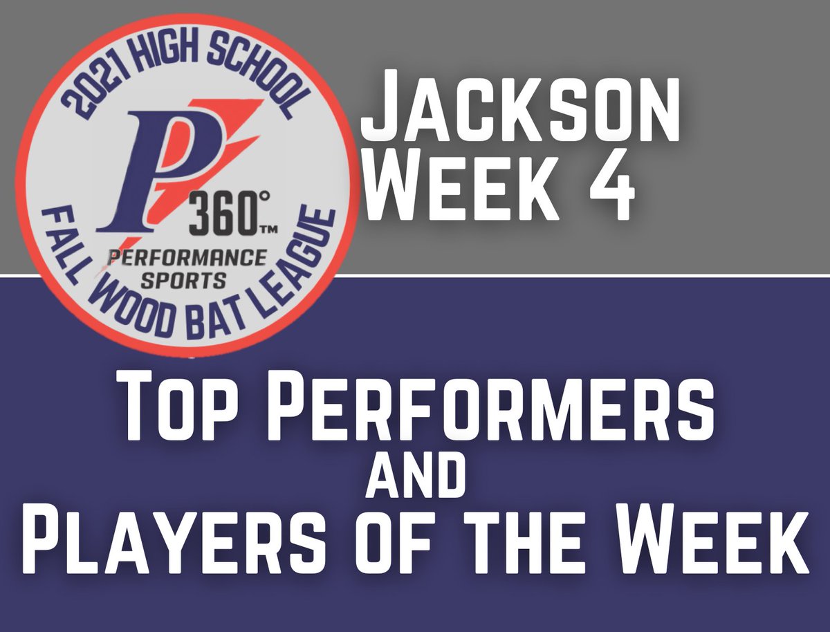 P360Jackson's tweet photo. Check out the Top Performers and Players of the Week from Week 4 of the HS Fall Wood Bat League!

⛓️: https://t.co/QaKQ1ixqx2 https://t.co/sImtXgzx1H