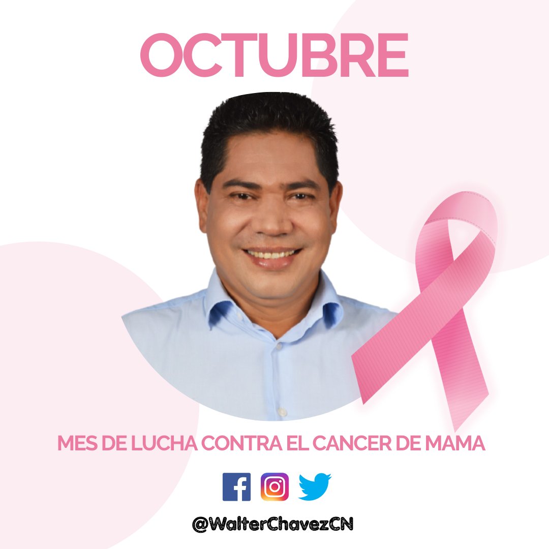 Octubre es el mes de Lucha contra el #Cáncerdemama, aprovechamos esta oportunidad para recordarte la importancia de realizarte los chequeos mamarios.