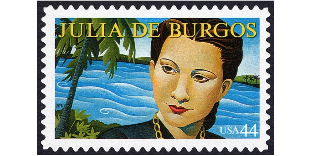 Writer, journalist, civil rights activist, & Puerto Rican nationalist Julia de Burgos is best remembered for her lyrical, convention-defying poetry. She is further immortalized through many cultural centers & schools named in her honor, along with this 2010 stamp. #SmithsonianHHM